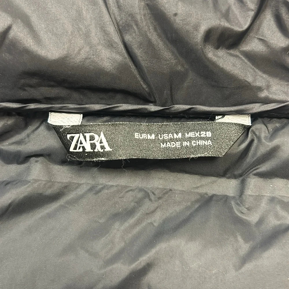 Zara Black Puffer Jacket, Size M - Picture 10 of 11